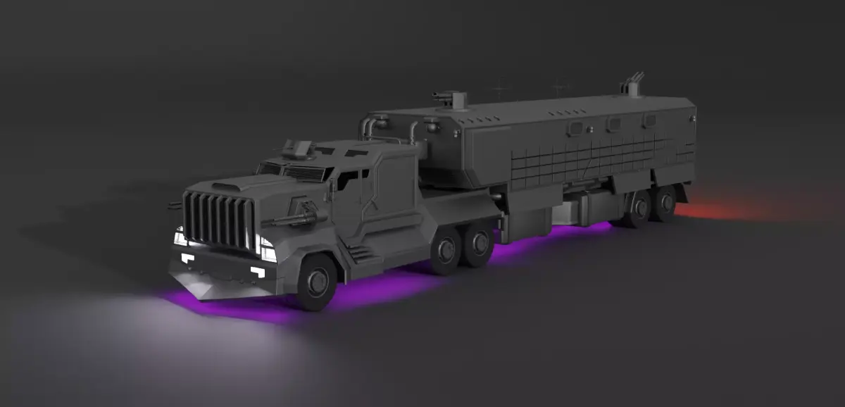 Sci fi semi-truck sci-fi truck 3D model