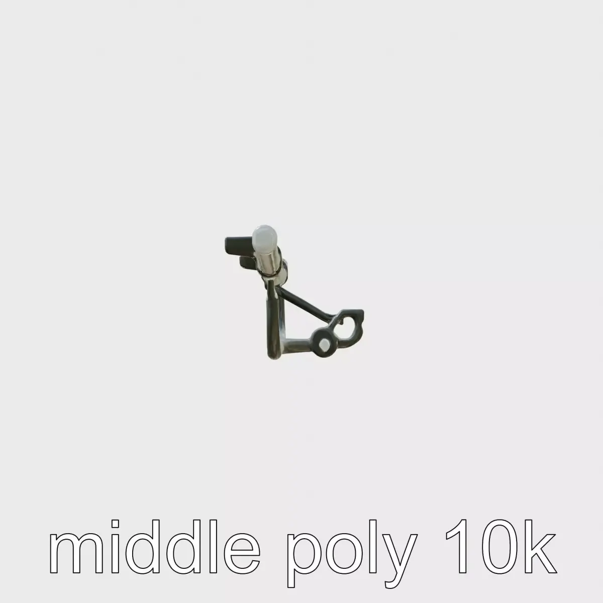 Outdoor Pull-Up Bar with Reinforced Mounts Low-poly 3D model
