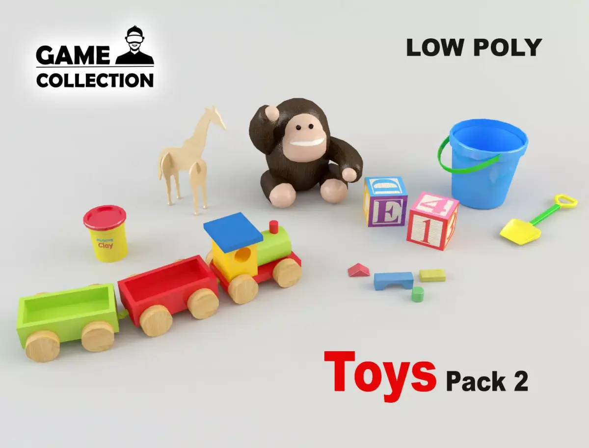 Toys Pack 2 Low-poly 3D model