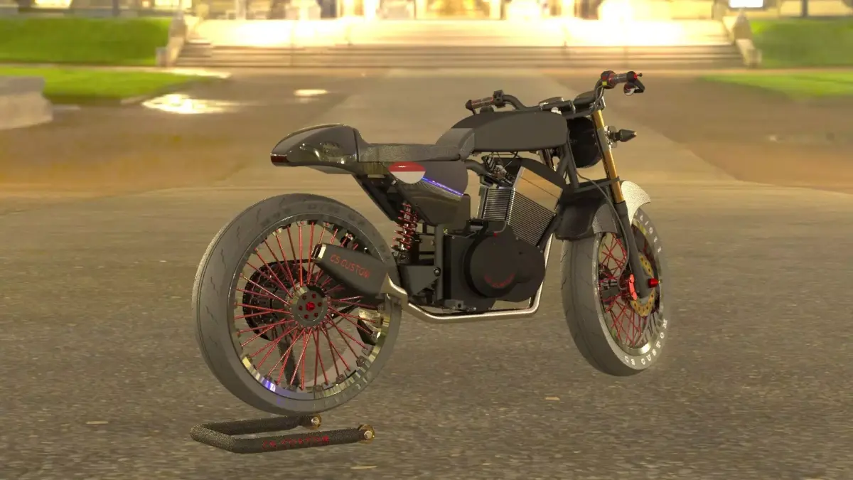 Custom Motorcycle 3D model