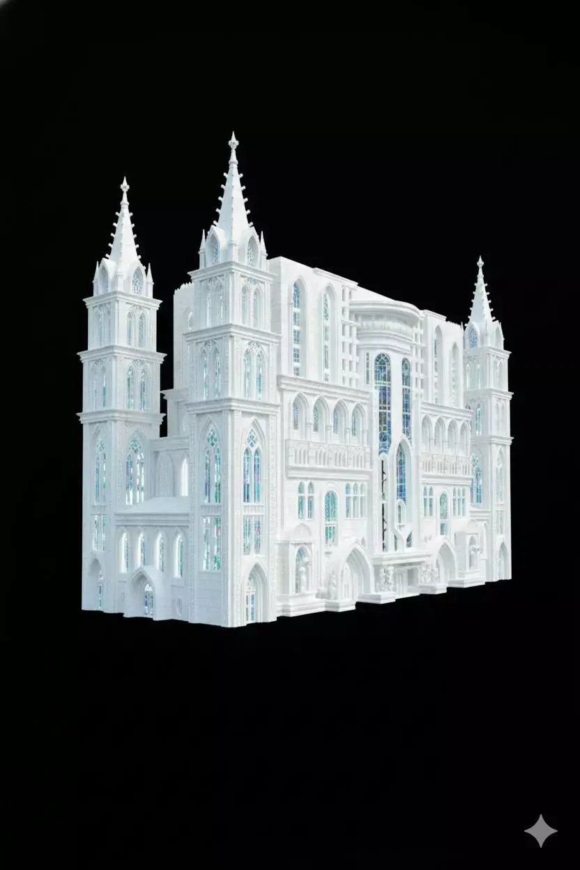 Gothic Castle Decorative Architecture 3D Model 3D print model