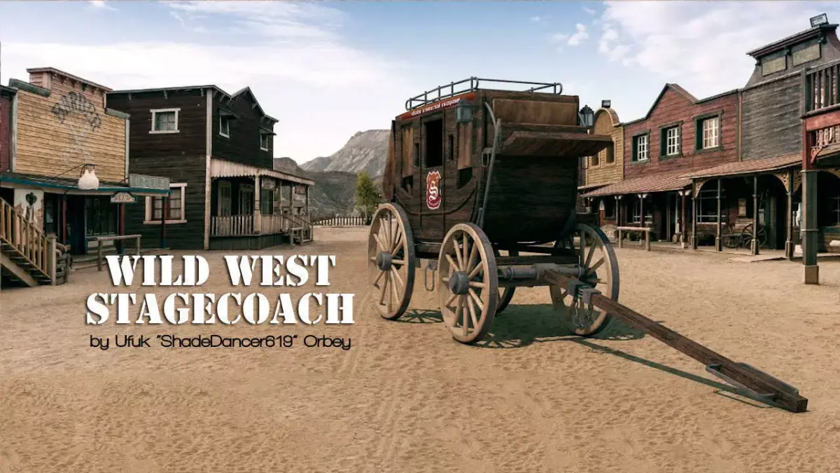 Western Stagecoach 3D model