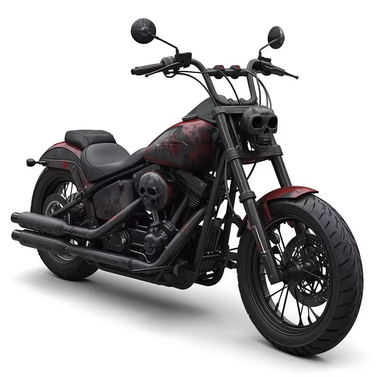 Demon-Possessed Gothic Chopper 3D Model Low-poly 3D model