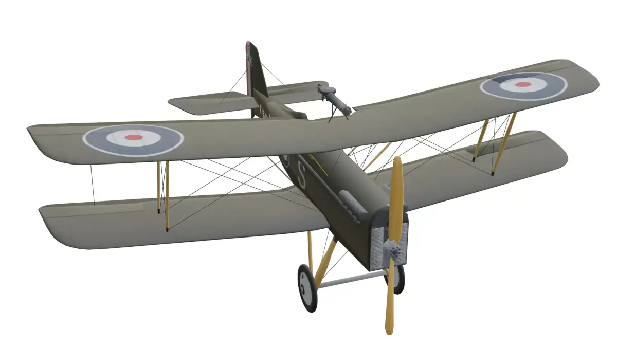 Royal Aircraft Factory SE5 Low-poly 3D model