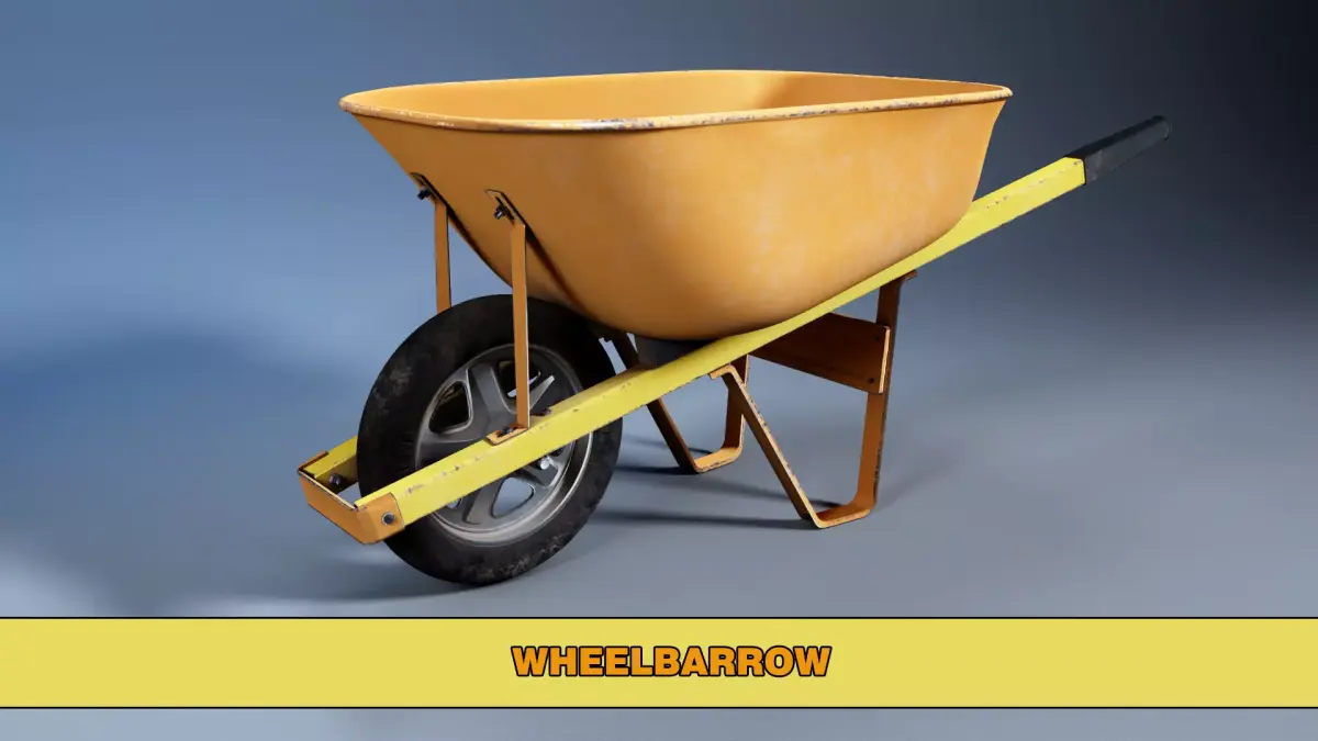 Wheelbarrow Low-poly 3D model 17