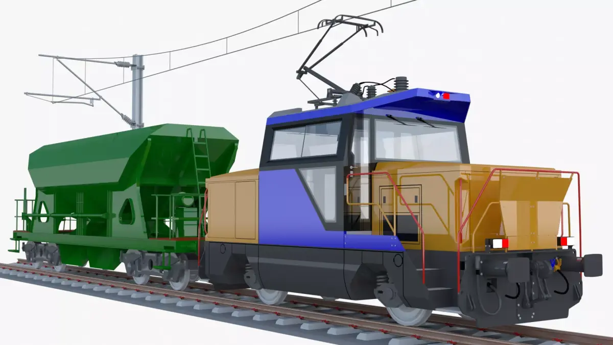 Cargo train 3D model purchase