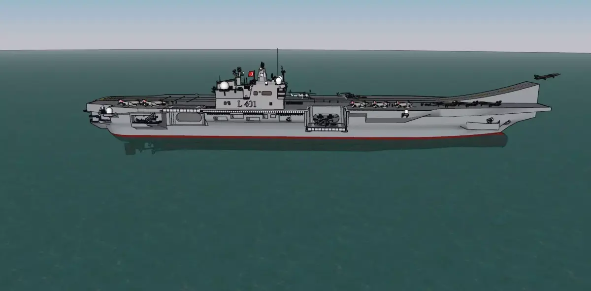 TCG Trakya Aircraft Carrier 3D Model STL  SketchUp Files 3D model