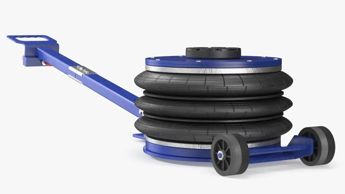 Triple Bellows Pneumatic Jack Tool Rigged for Maya 3D model