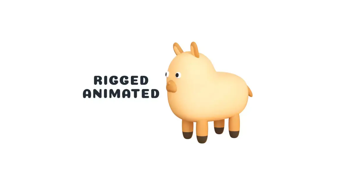 Low-Poly Llama Animated - Fun World Animal  Low-poly 3D model