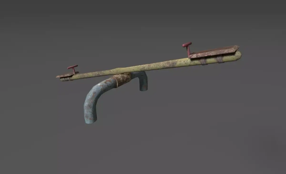 Soviet Oldschool Teeter Low-poly 3D model