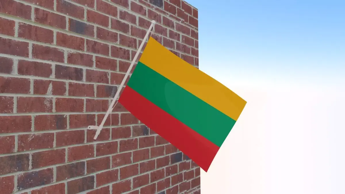 Flag of Lithuania 3D model
