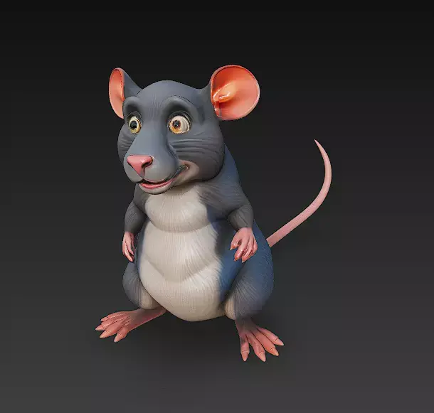 Rat Realistic 3D Model Basic - Low Poly Realistic Low-poly 3D model buy