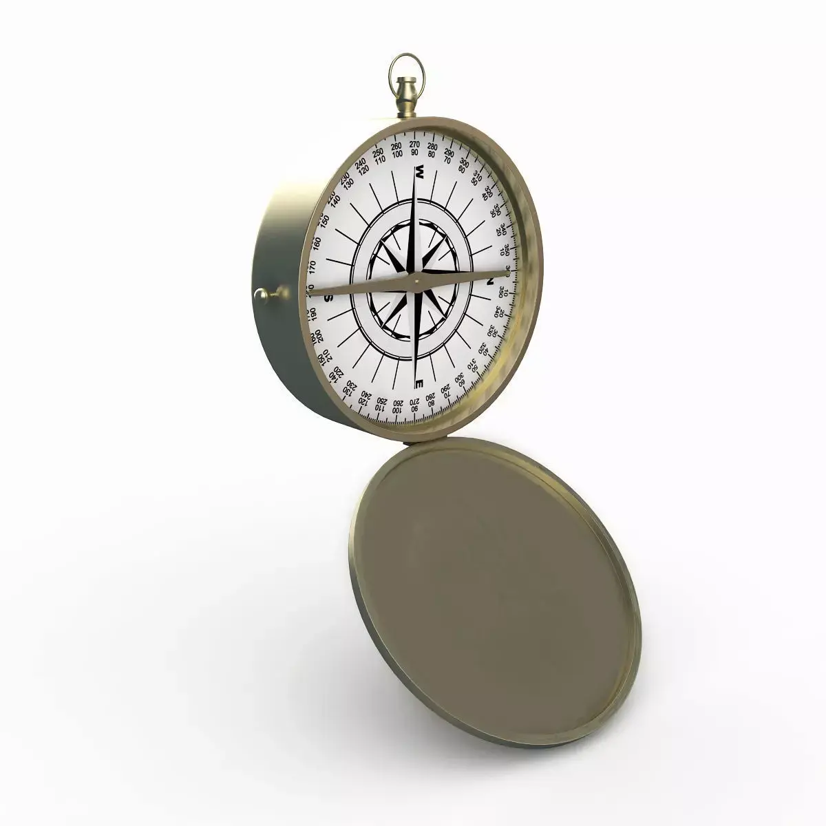 Compass gold ring 3D model