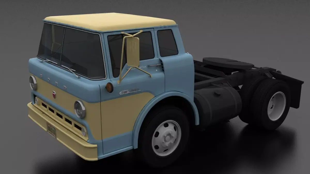 C-Series C-800 Semi Truck 1957 Low-poly 3D model