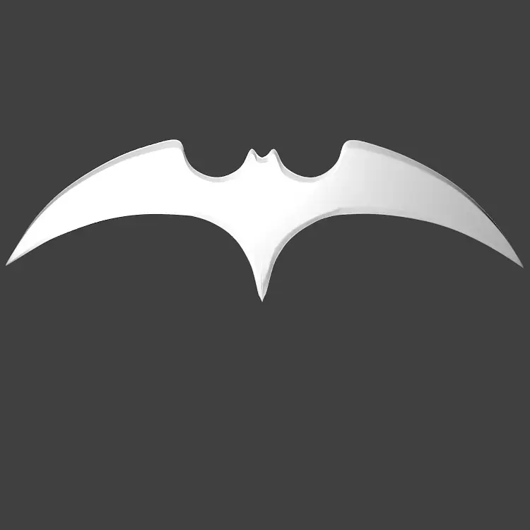 The BATARANG bat symbol Low-poly 3D model