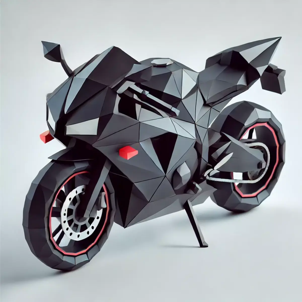 Low-Poly Motorcycle Low-poly 3D model