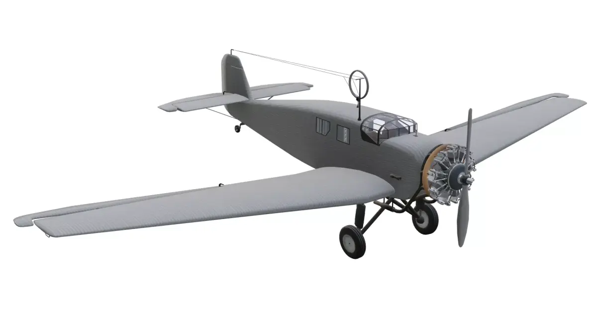 Junkers W 34 Low-poly 3D model purchase