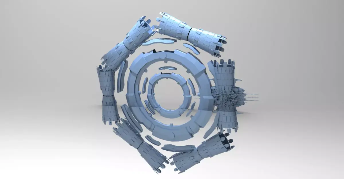 Sci Fi space Portal Gateway 1 3D model