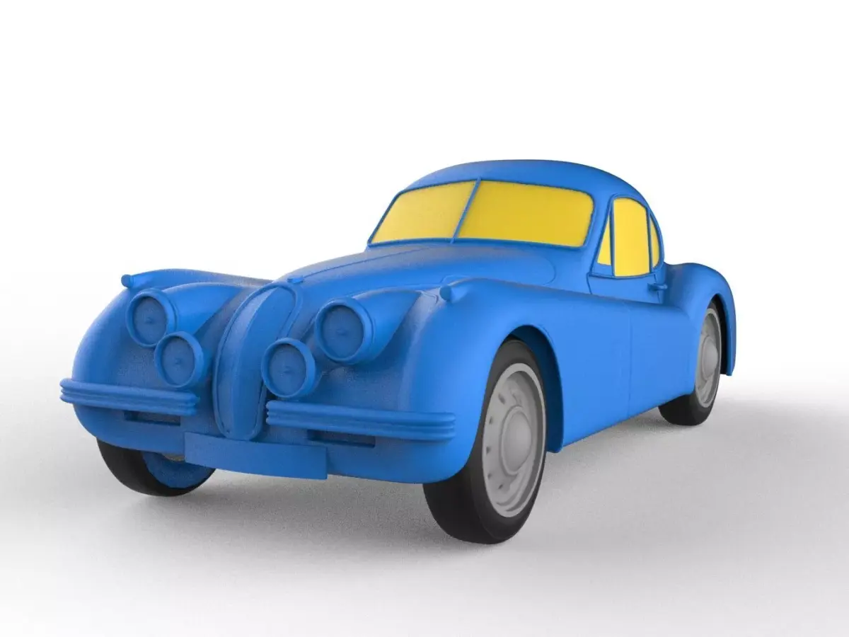 Jaguar 1953 Classic Car 3D print model