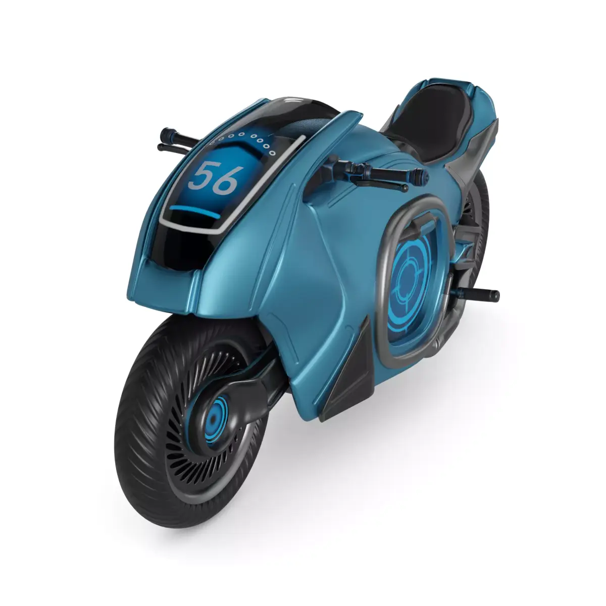 Touring Motorcycle 3D model 2