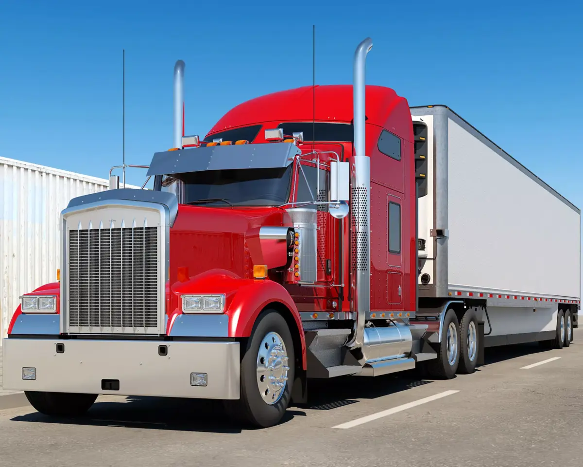 Truck 6X4 With Trailer 3D model