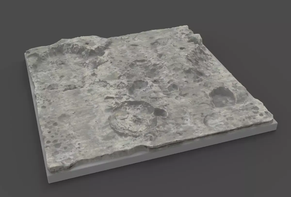 moon terrain hi poly  3D model