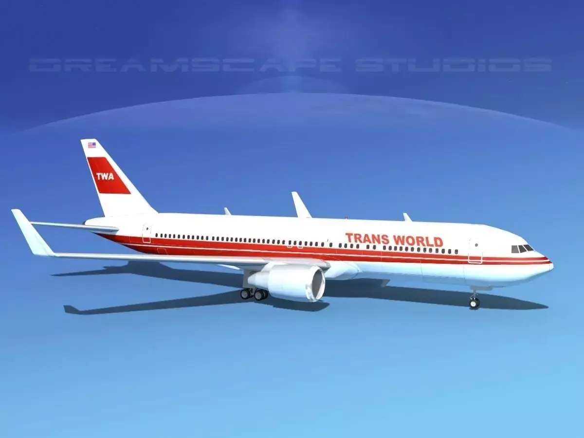 Boeing 767-300 Trans World 3D model