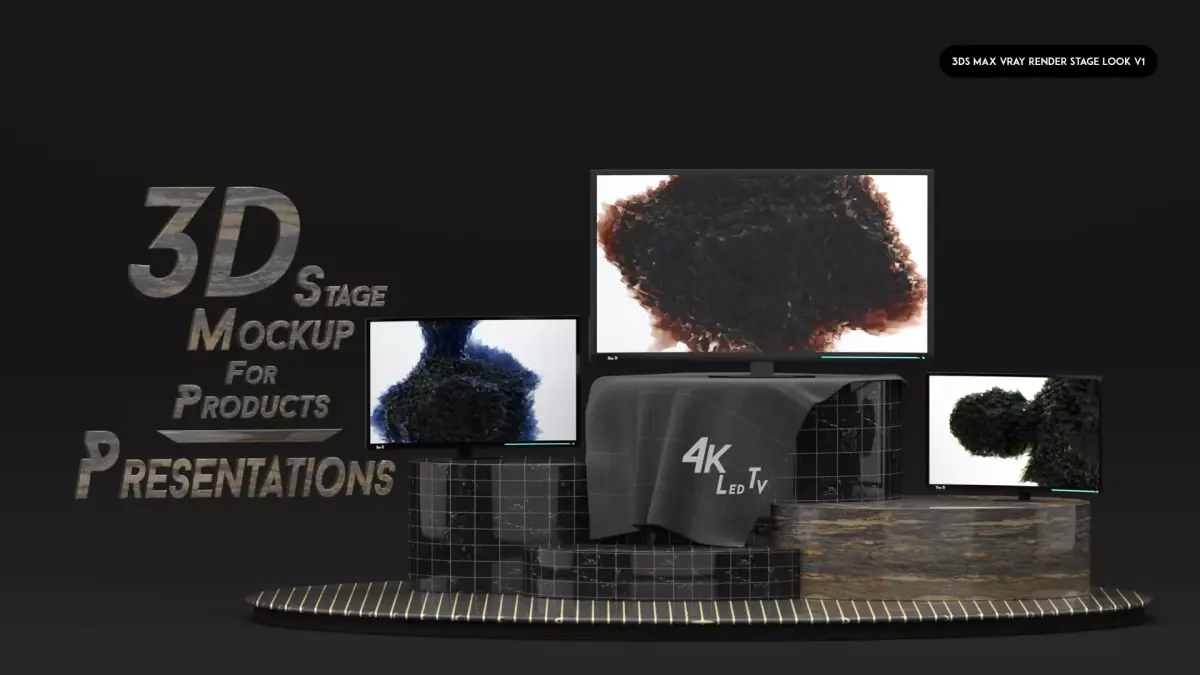 Realistic Stage For 3D Products presentations 3D model