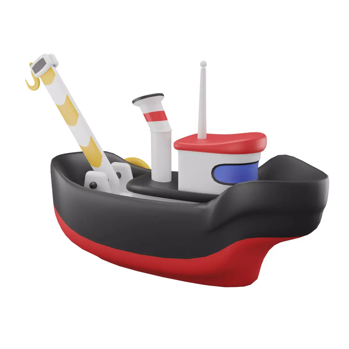 Toy Tugboat Low-poly 3D model