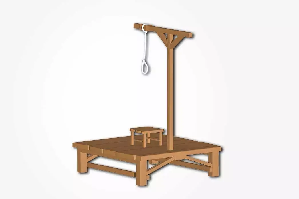 Wooden Hanging Gibbet  3D model
