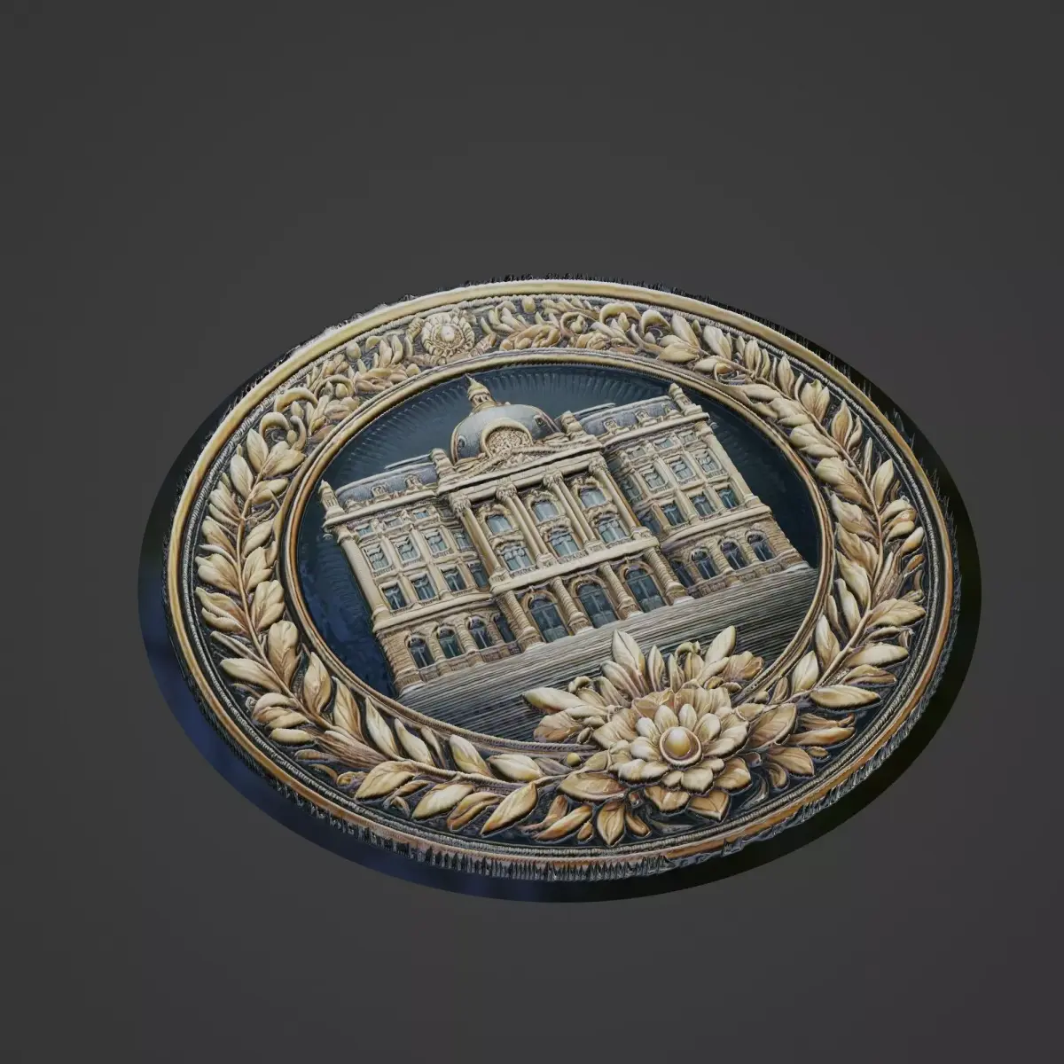 Building House Pendant Medallion 3D print model 23