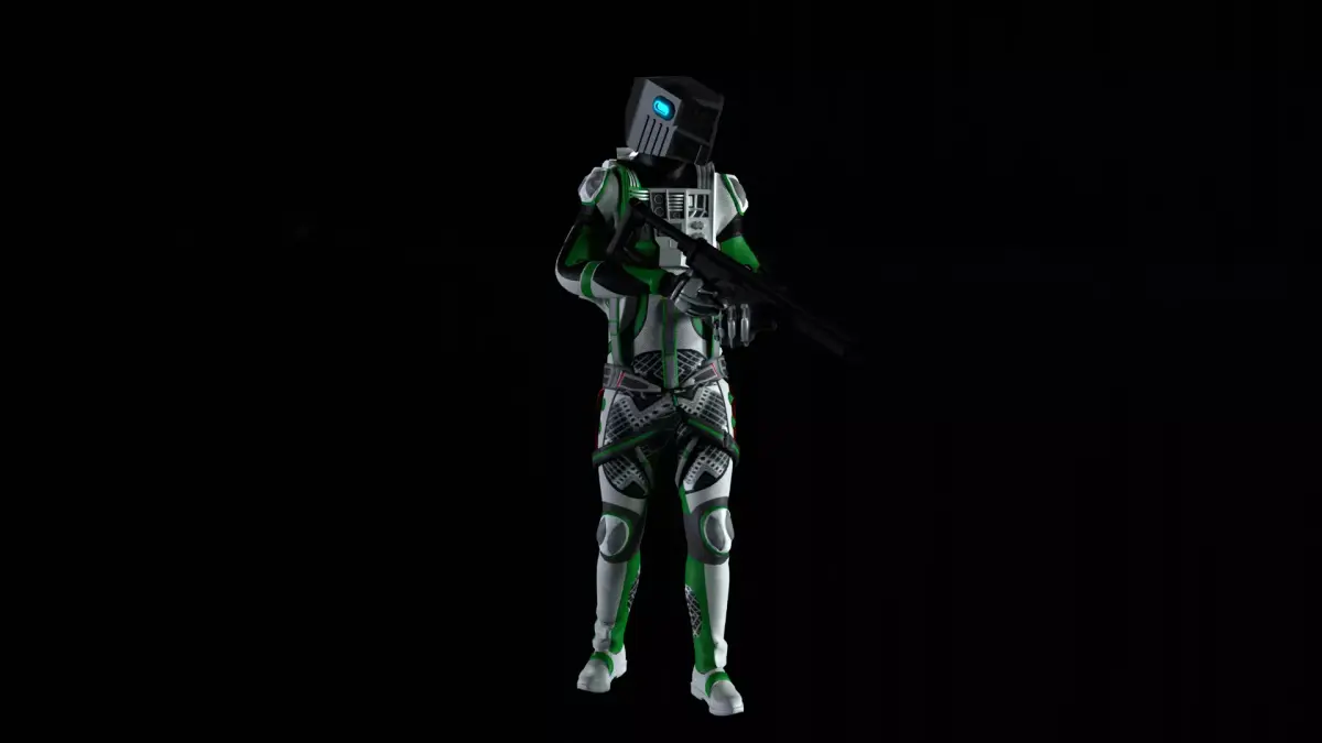 Robot Soldier - Assault Soldier Low-poly 3D model 19
