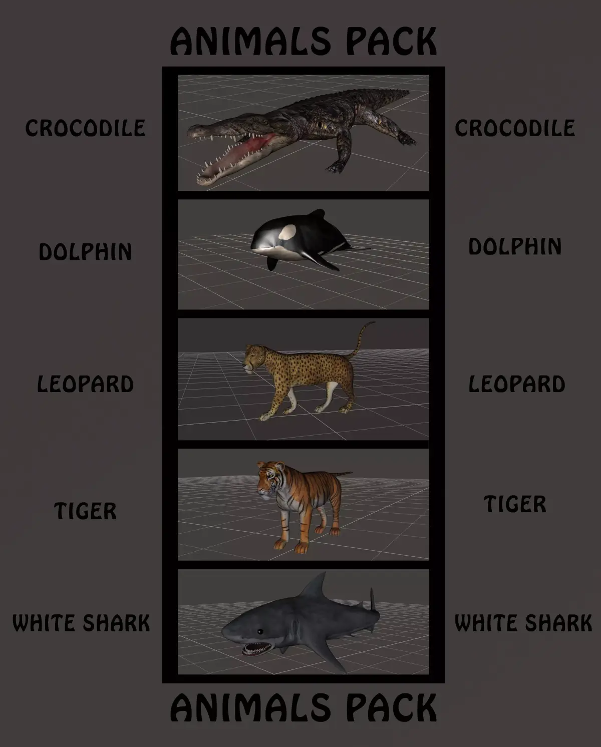 BIG ANIMAL PACK 3D model