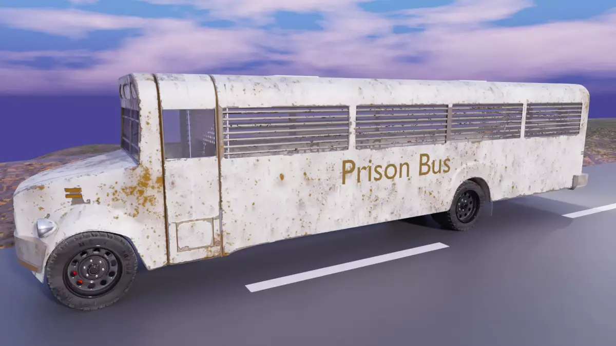 Prisoner Transport Bus Realistic 3D Model for Games and Renders 3D model