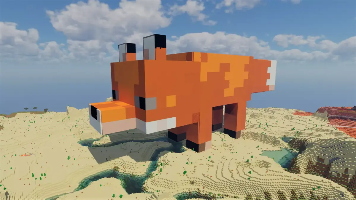 Fox Minecarft Schematic Free low-poly 3D model