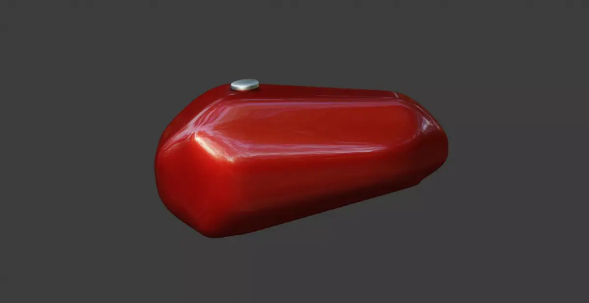 Bike Petrol Tank Low-poly 3D model