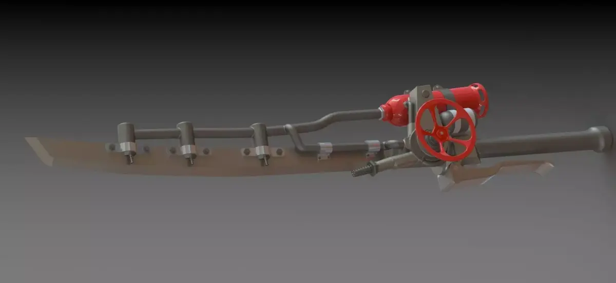 Shishkebab flaming sword Fallout 4 3D model
