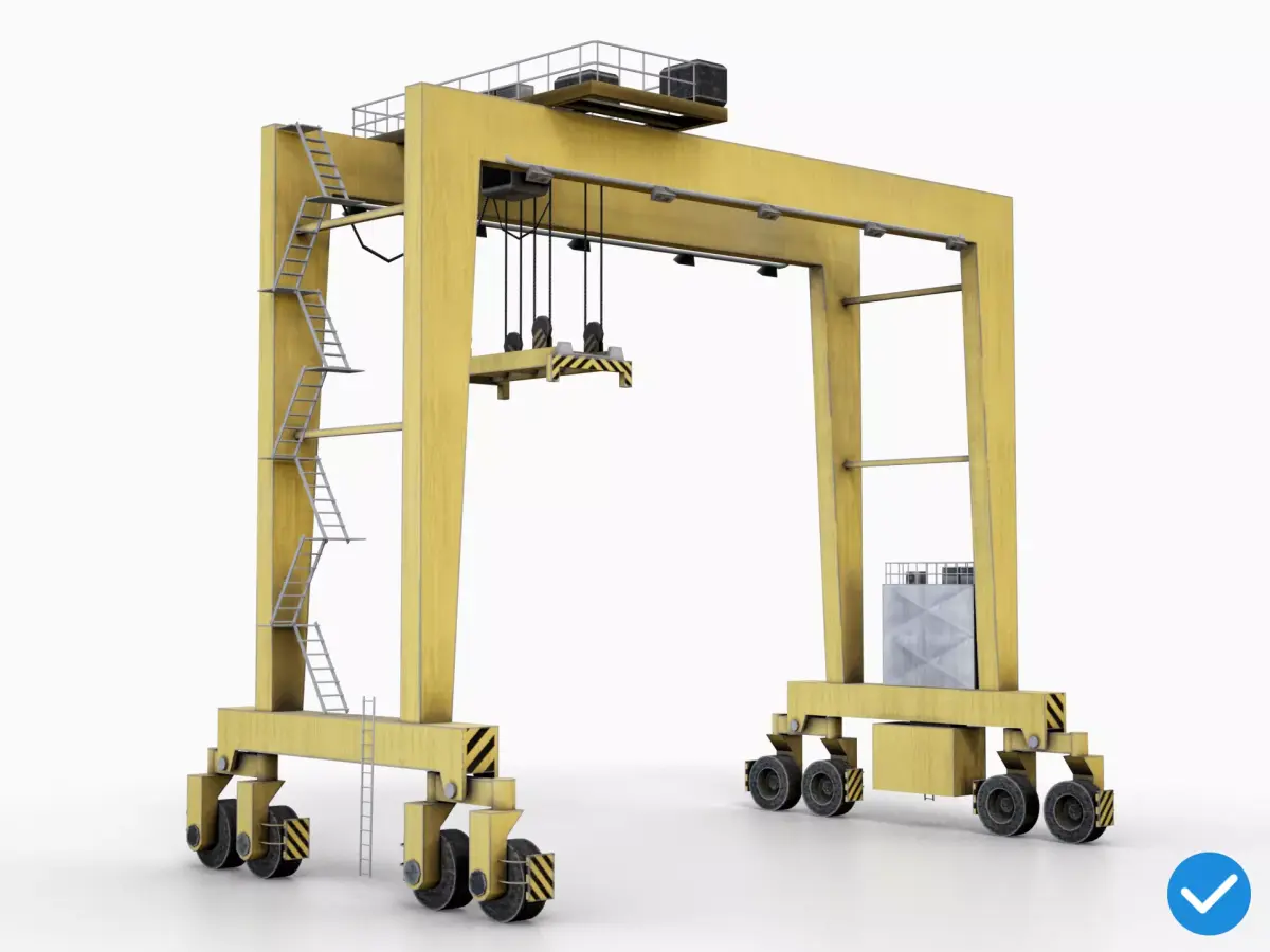 RTG Port Crane PBR Low-poly 3D model