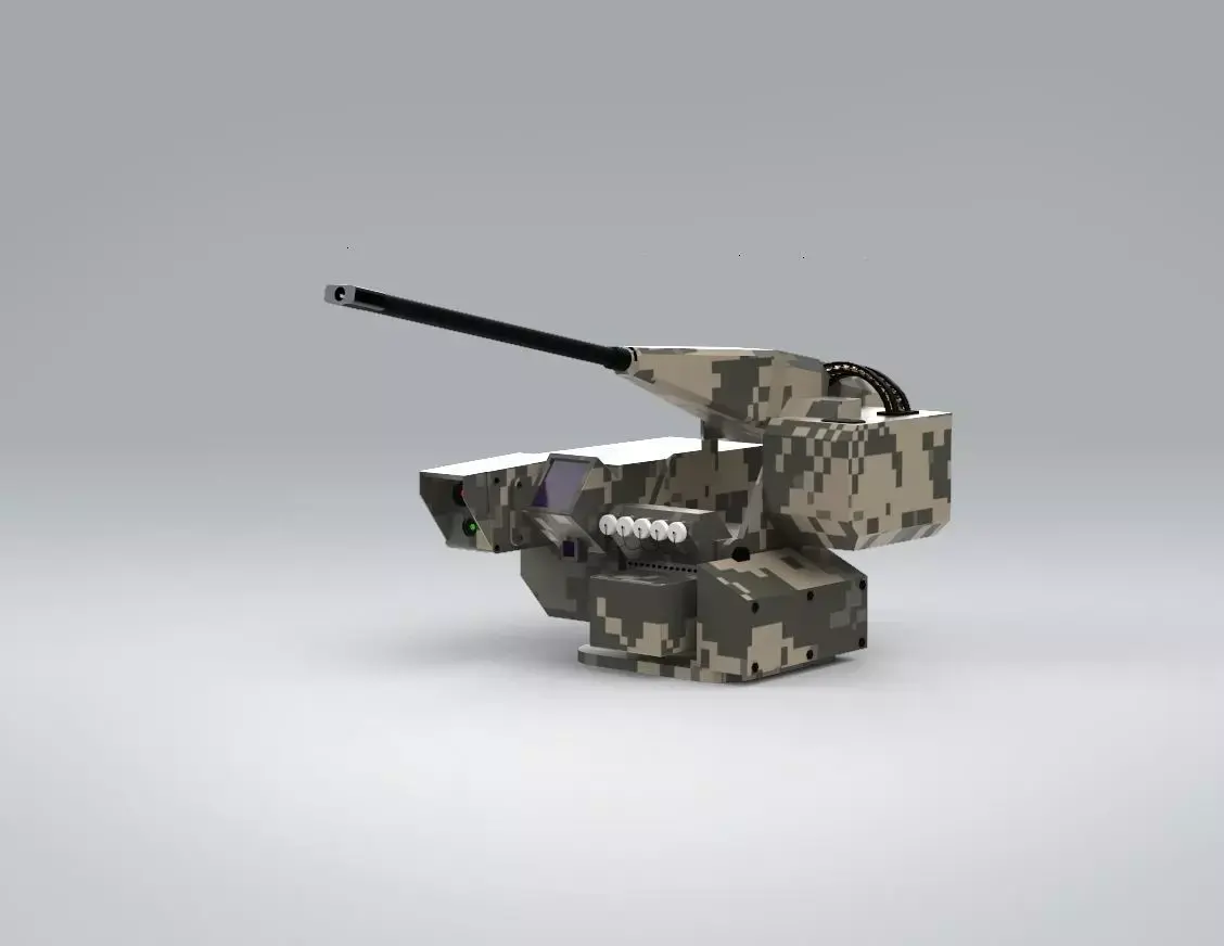 Remote Controlled Stabilized Weapon System  Low-poly 3D model
