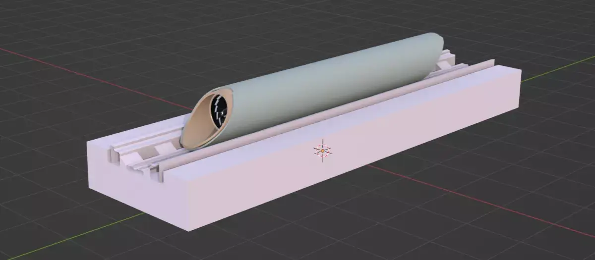 Hyperloop 3D TRAIN Model  Sub-D Ready  AND UV Unwrapped Low-poly 3D model