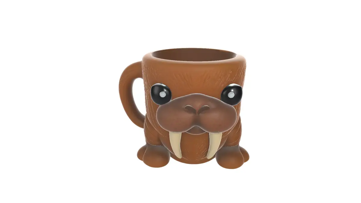 Cute Walrus Mug Adorable Animal Coffee Cup 3D print model