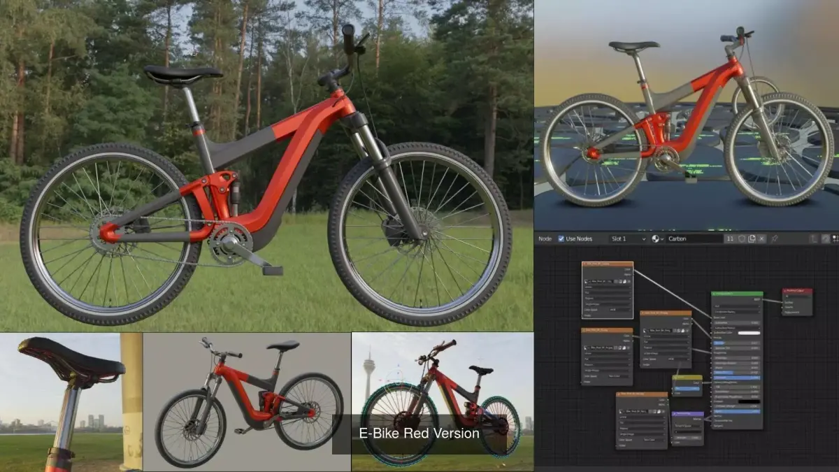 E-Bikes e-bike 3D Model Pack