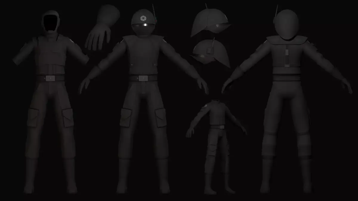 Imperial Engineer  Low-poly 3D model