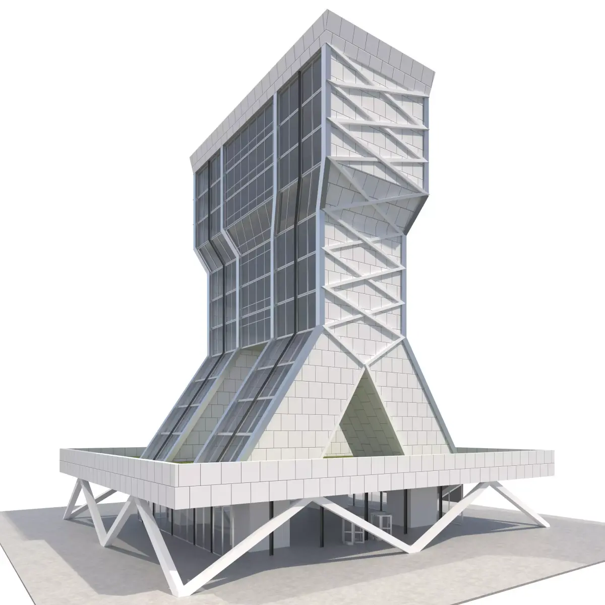 Commercial Building-018 Office Tower 3D model