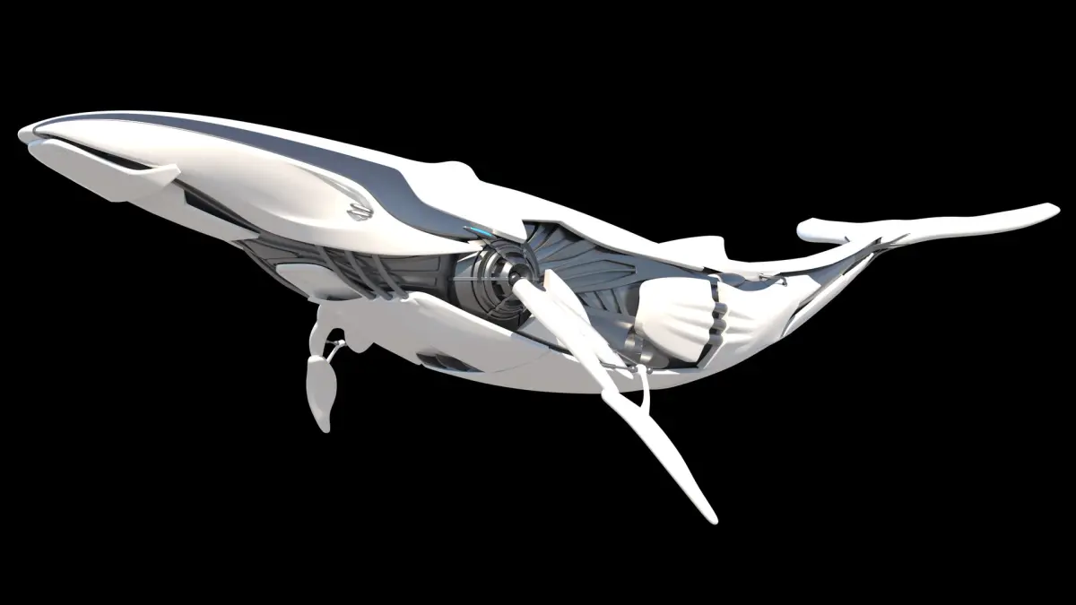 Sci-Fi Whale 3D model