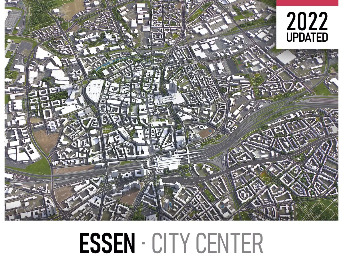 Essen Low-poly 3D model