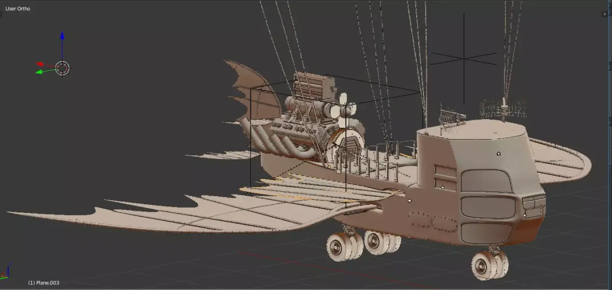 air ship 3D model purchase