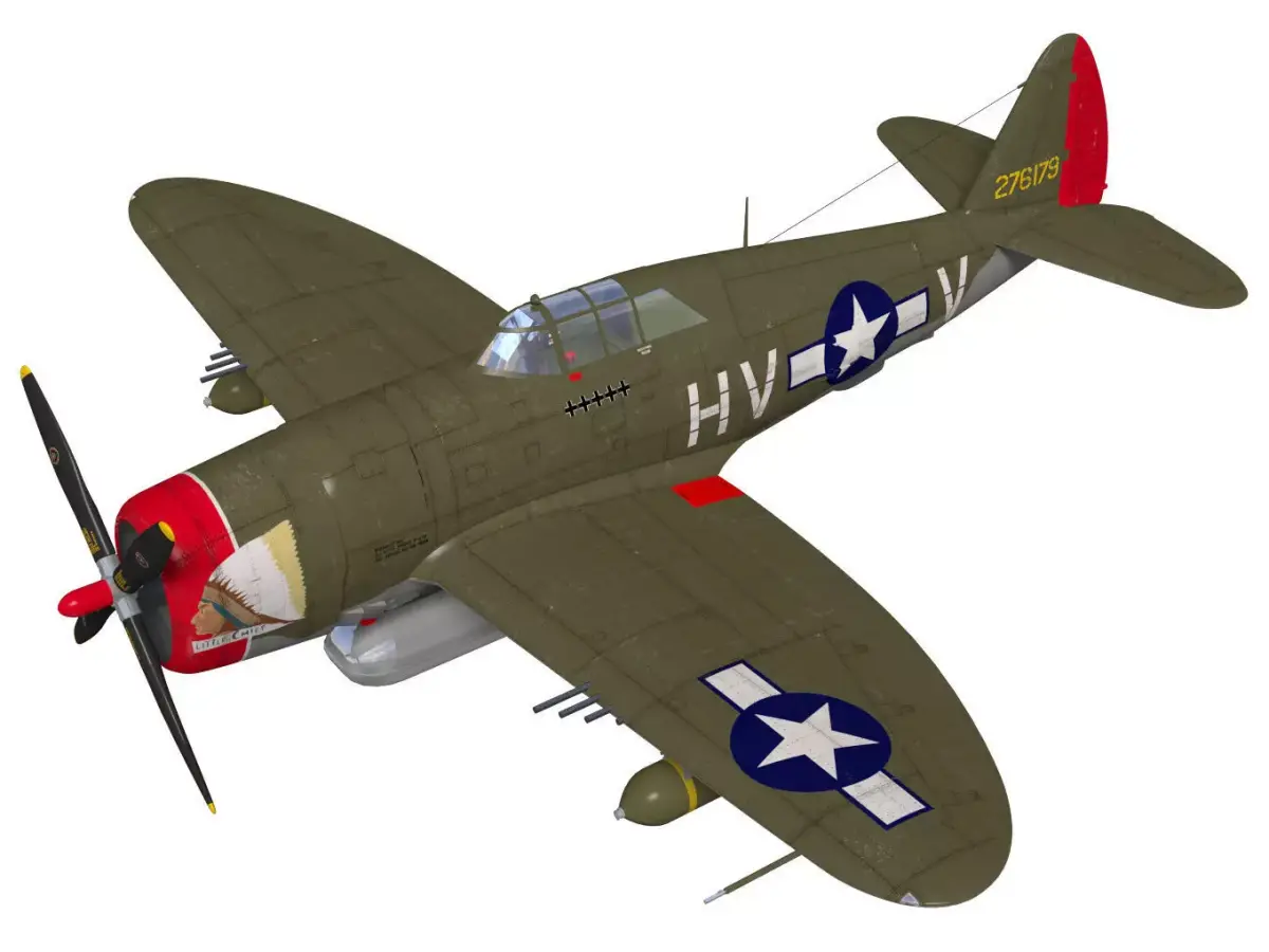 Republic P47D Thunderbolt 3D model purchase