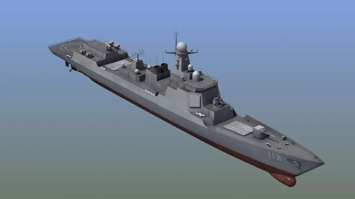 Chinese DDG 052D Destroyer 3D model