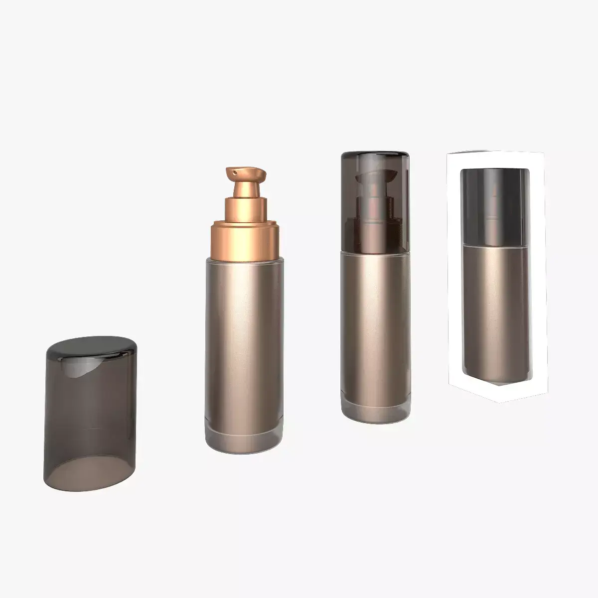 Round Pump Bottle 3D model